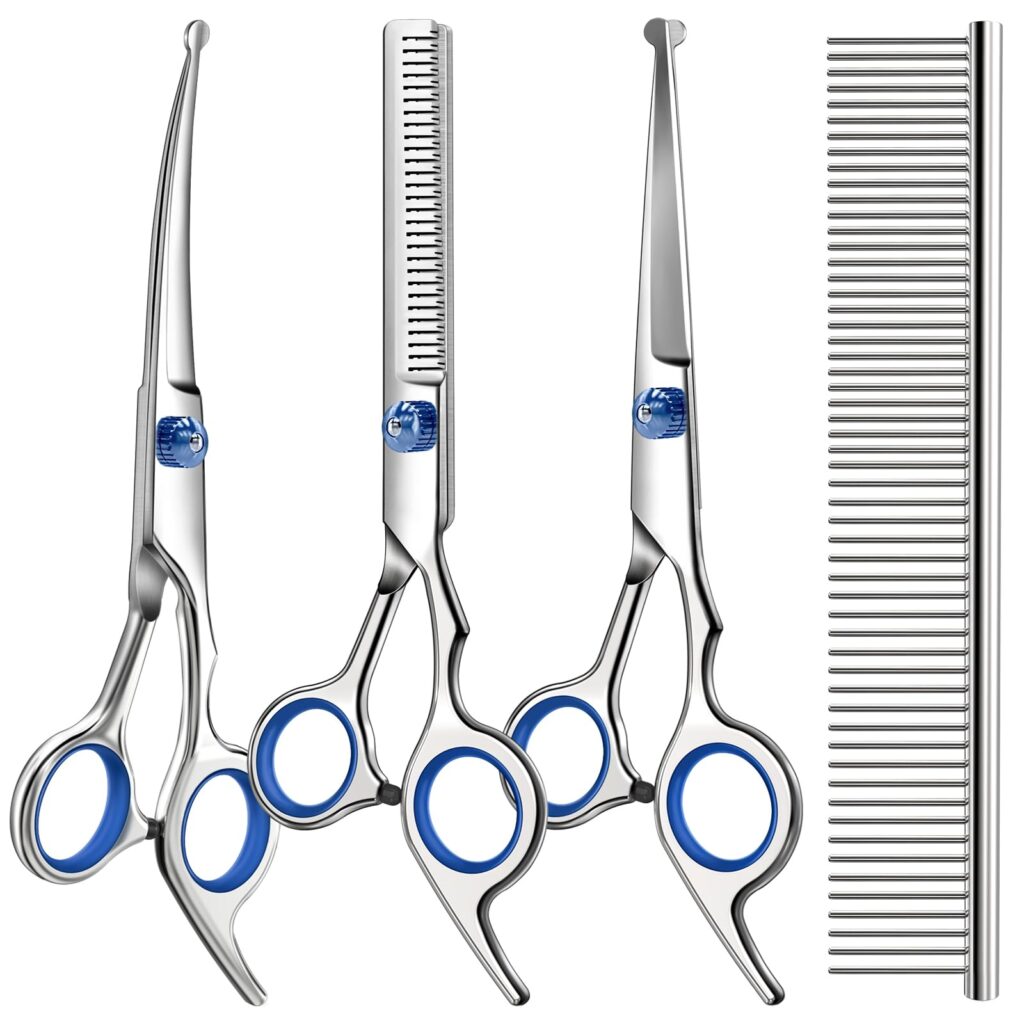 Professional 4 in 1 Dog & Cat Grooming Scissors Kit