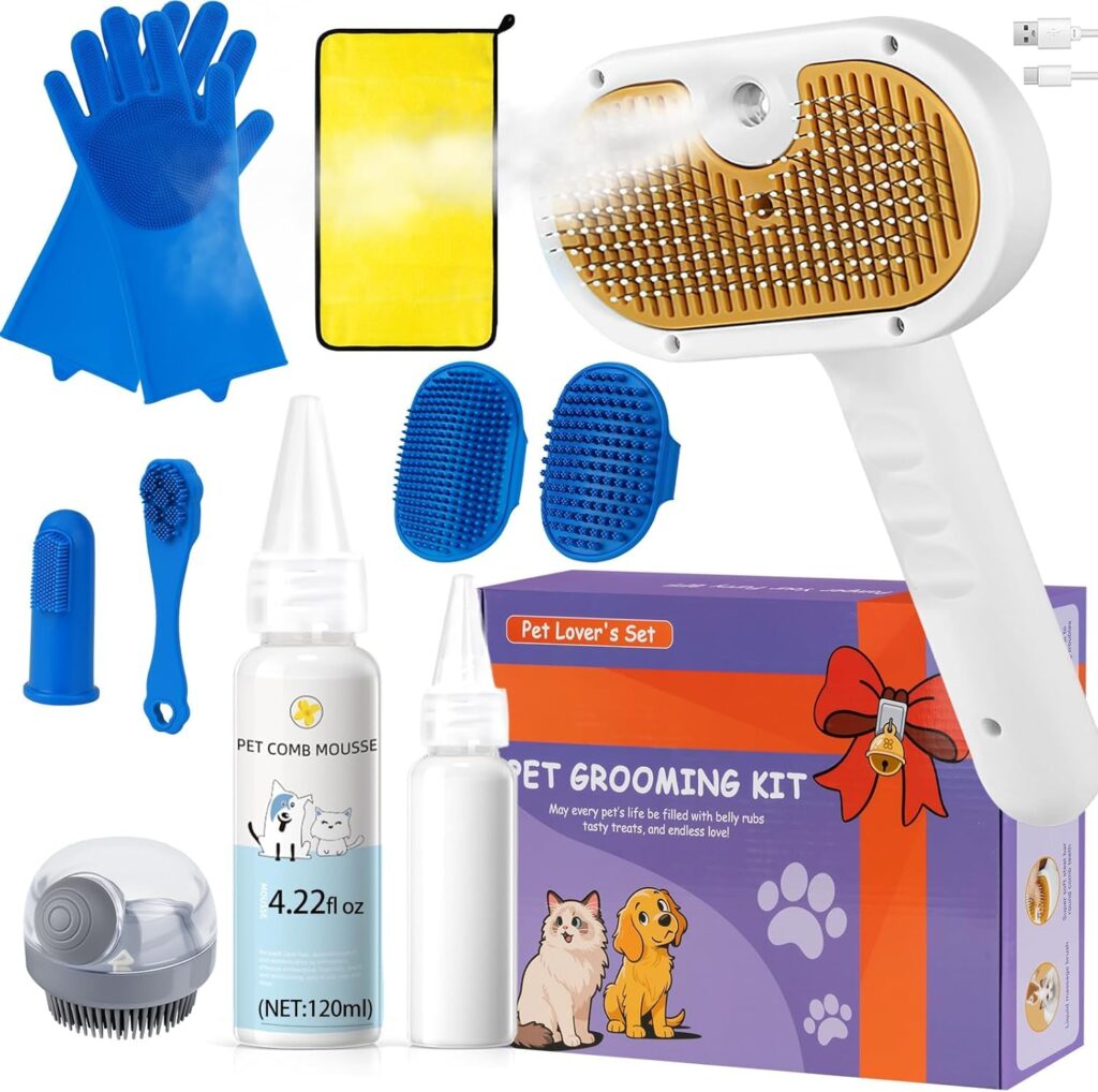 Pet Steam Brush for Dog & Cat