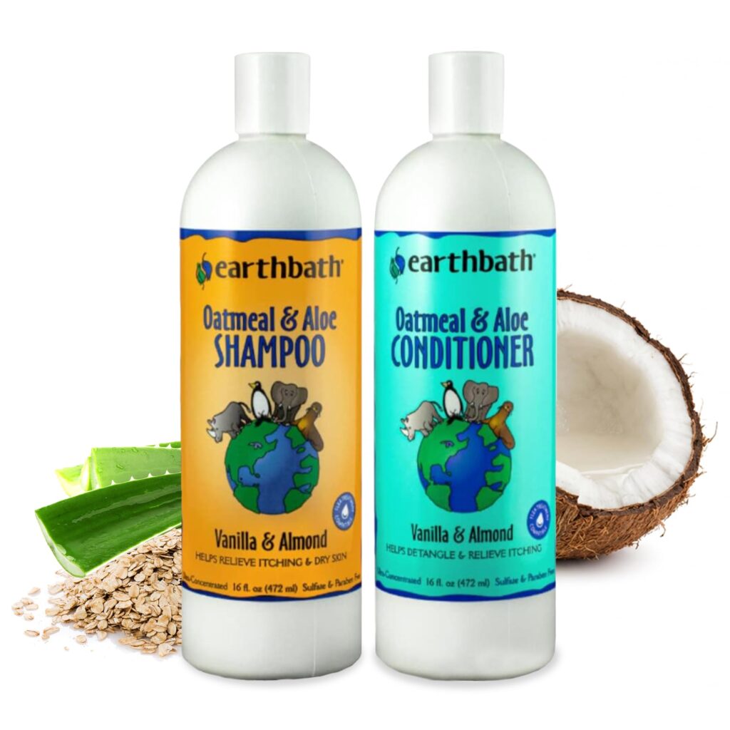 earthbath Vanilla & Almond Dog Shampoo and Conditioner Set